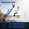 Stainless Steel Reinforced Telescopic Fishing-Rod Holder Ground Spike Accessory For Outdoor Use