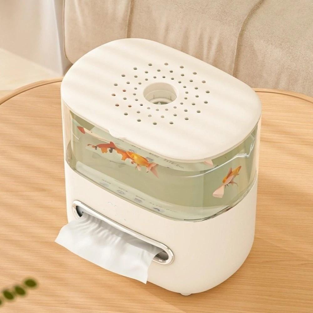 Cutie de șervețele antiderapantă Acvariu transparent pentru birou Cutie de depozitare multifuncțională Dormitor