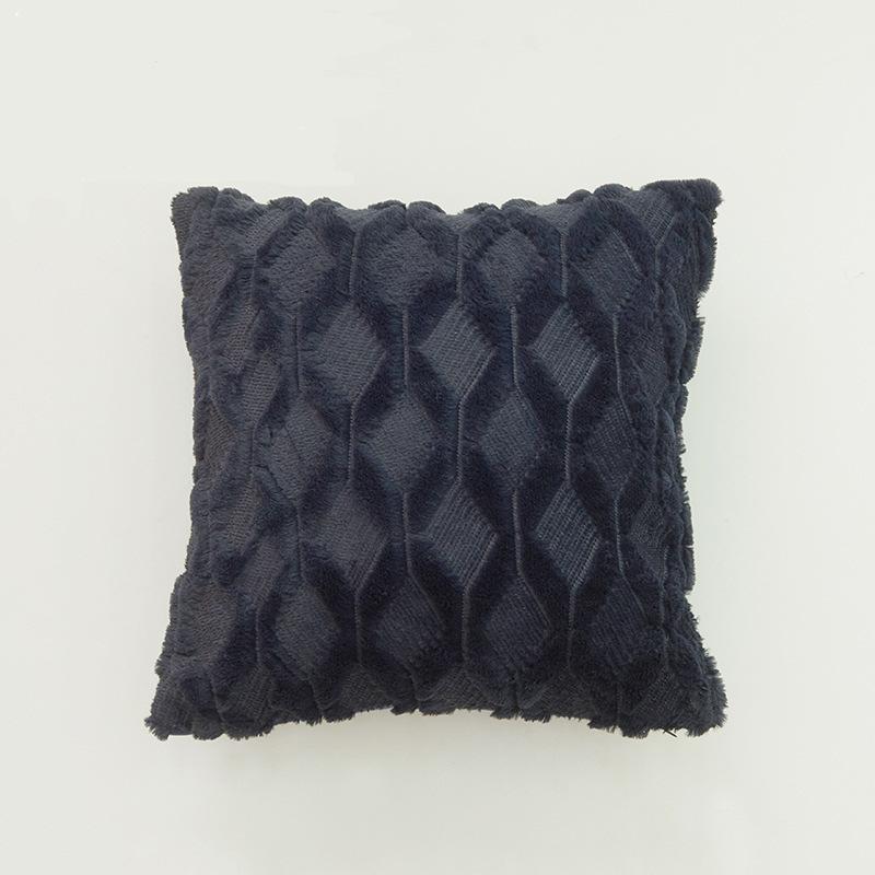 Sofa Pillowcase Ins Style Nordic Style Solid Color Light Luxury Plush Home Fabric Pillowcase