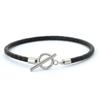 Noter Men Leather Bracelet Stainless Steel OT Buckle Bangle Pulsera De Cuero Wrap Braslet Locomotive Hiphop Rock Braclet Pulsera