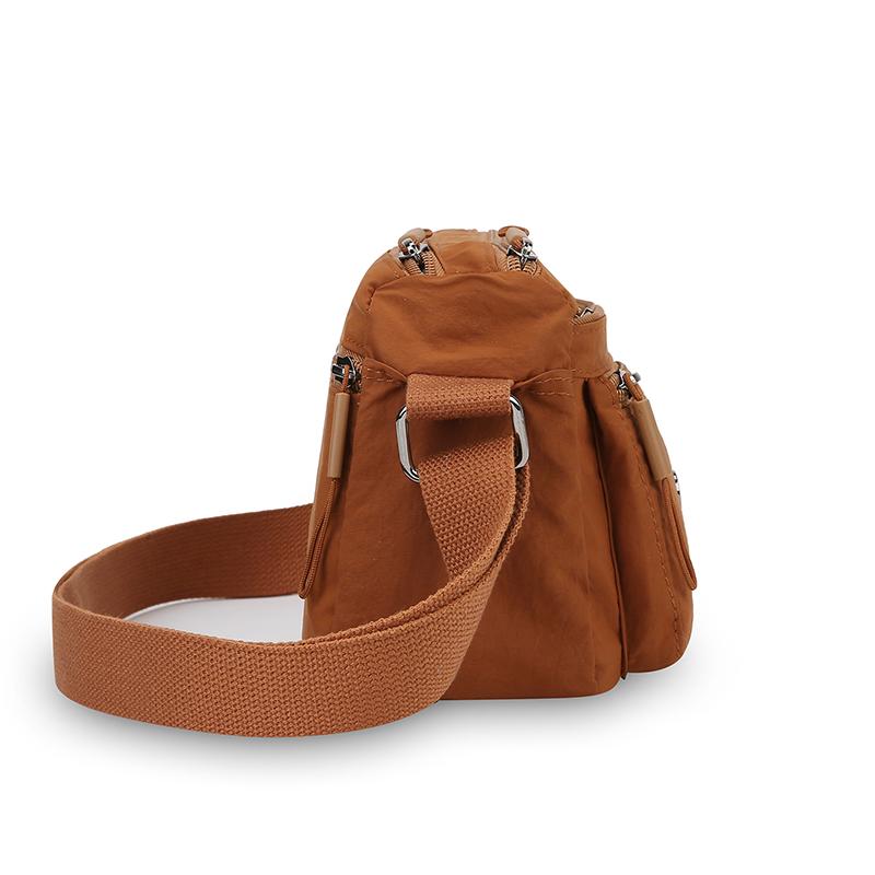 Nylon Small Square Bag Women's Shoulder Crossbody Bag Multi-Layer Mother Bag