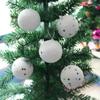 Holiday Christmas Hanging Ornaments White Snowballs Stars Bells Decorative Accessories for Tree New Year Window Display