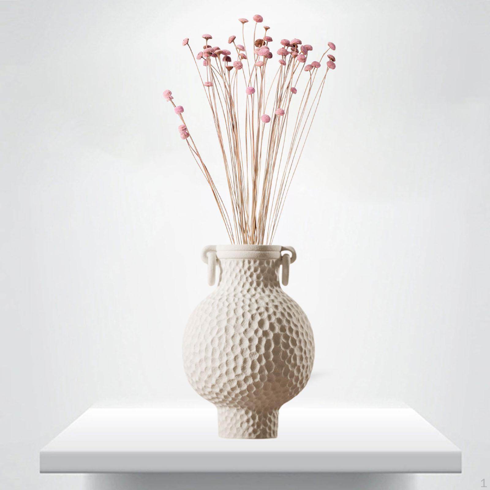 

Керамическая ваза для цветов, горшок, банка, настольный контейнер для украшения с двумя ручками в виде ушей Style A