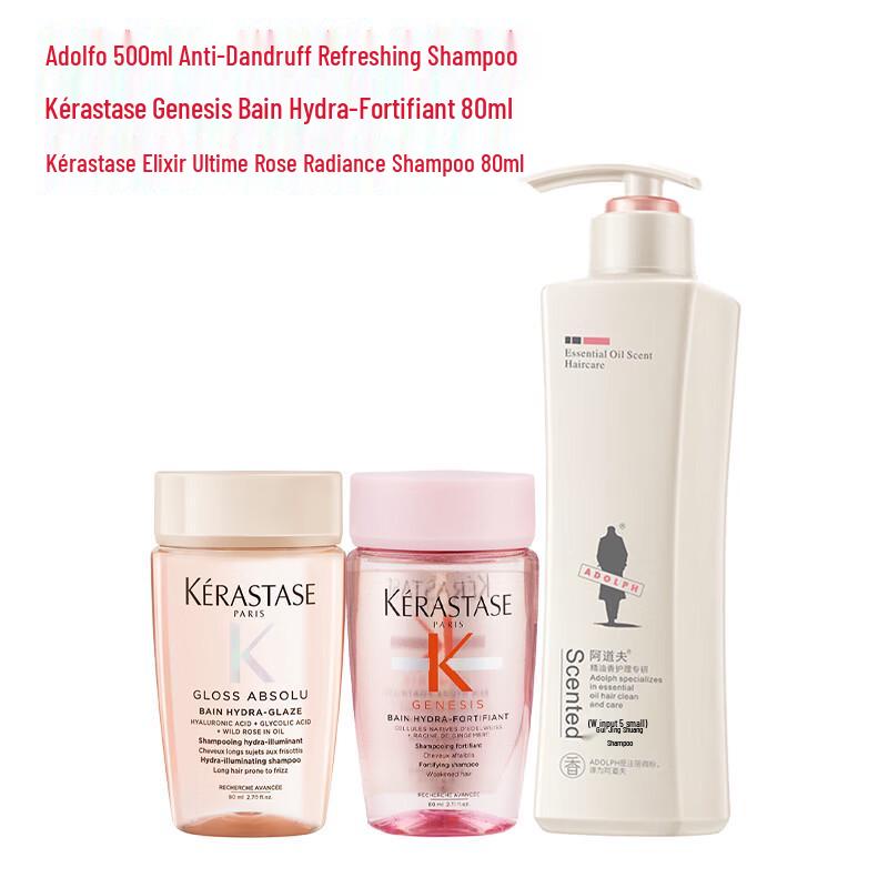 Adolph Dandruff Relief Shampoo with Kerastase Mini Set