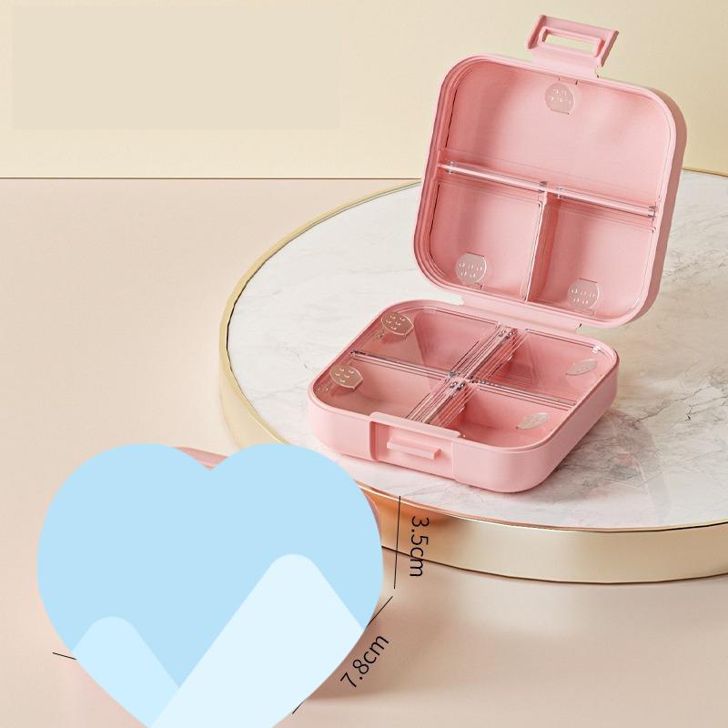 1PC Small Jewelry Storage Box Travel Simple Portable Ring Necklace Earrings Jewelry Grid Storage Box