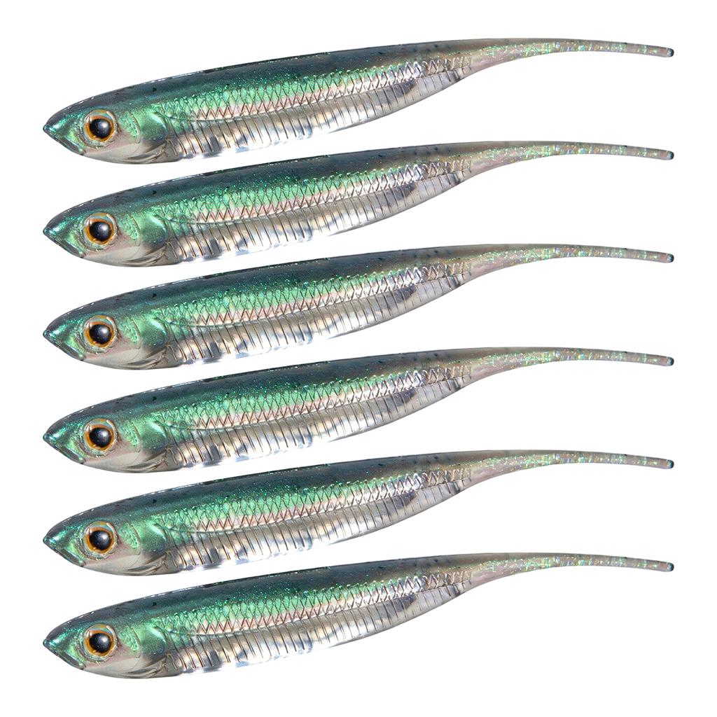 6Pcs Soft Lures Baits Floating Lures Needle Tail Swimbaits Fishing Tackle Lures Artificial Fishing Baits Enduring