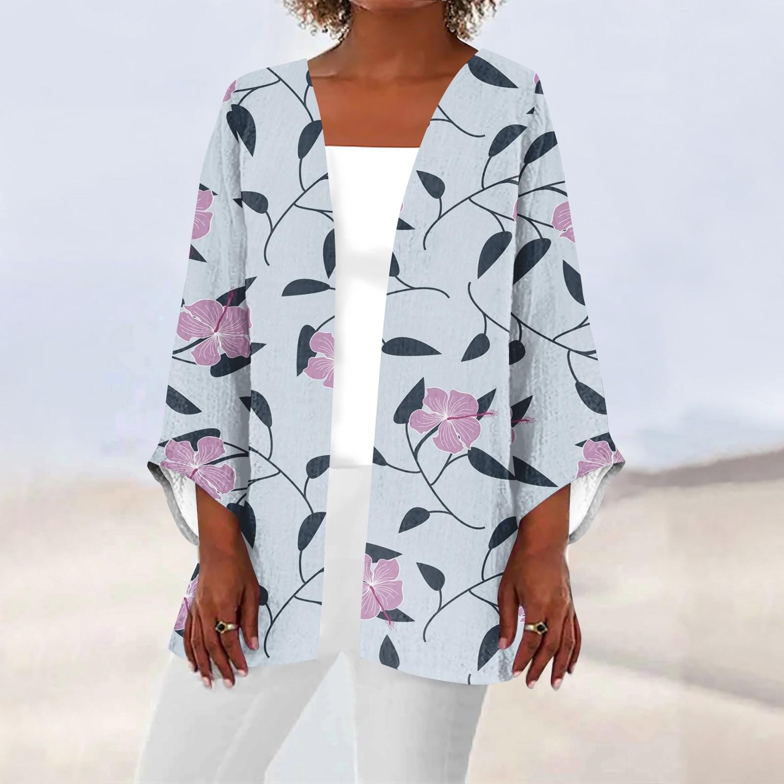 Женская повседневная модная легкая куртка средней длины с принтом в стиле ретро — фото 8