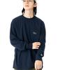 NEW ERA Long Sleeve Cotton Pocket Tee Medium Navy L Black Patch T-Shirt