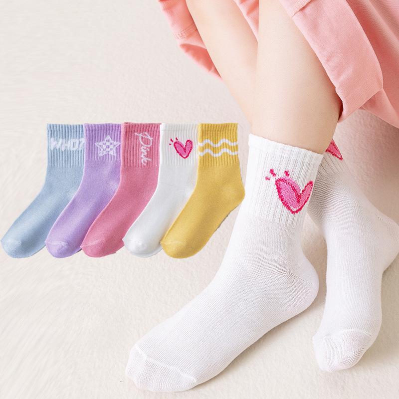 5 par skarpetek dziecięcych skarpetki sportowe na świeżym powietrzu dla chłopców i dziewcząt skarpetki dziecięce w paski wiosna