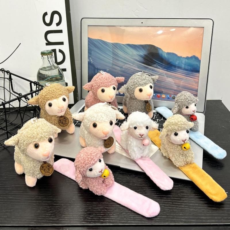 Cute Sheep Plush Lamb Slap Bracelet Lovely Sheep Wristband Party Wrist Decoration Daily Wear For 2027 New Year Gifts Kids Toys