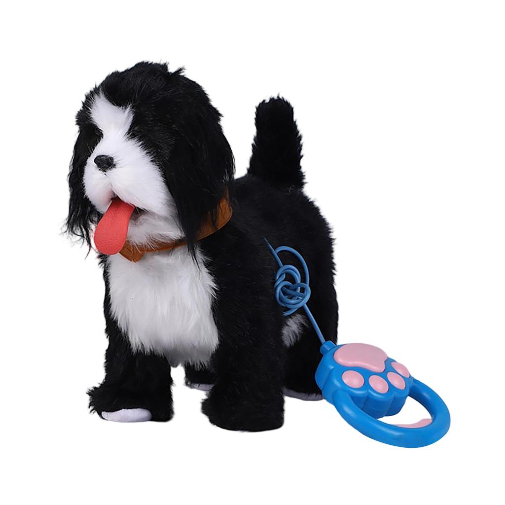 Interactive Plush Walking Pet Toy with Leash Simulation Design for Children Realistic Motion Soft Material Battery Operated for Indoor Play