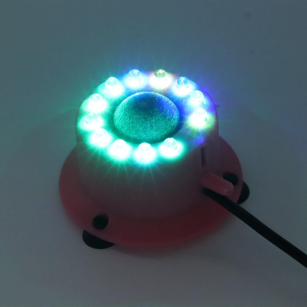 Colorful Light Fish Tank LED Bubble Light Waterproof Round Shape Aquarium Air Bubble LED Light High Brightness Energy Saving US Plug