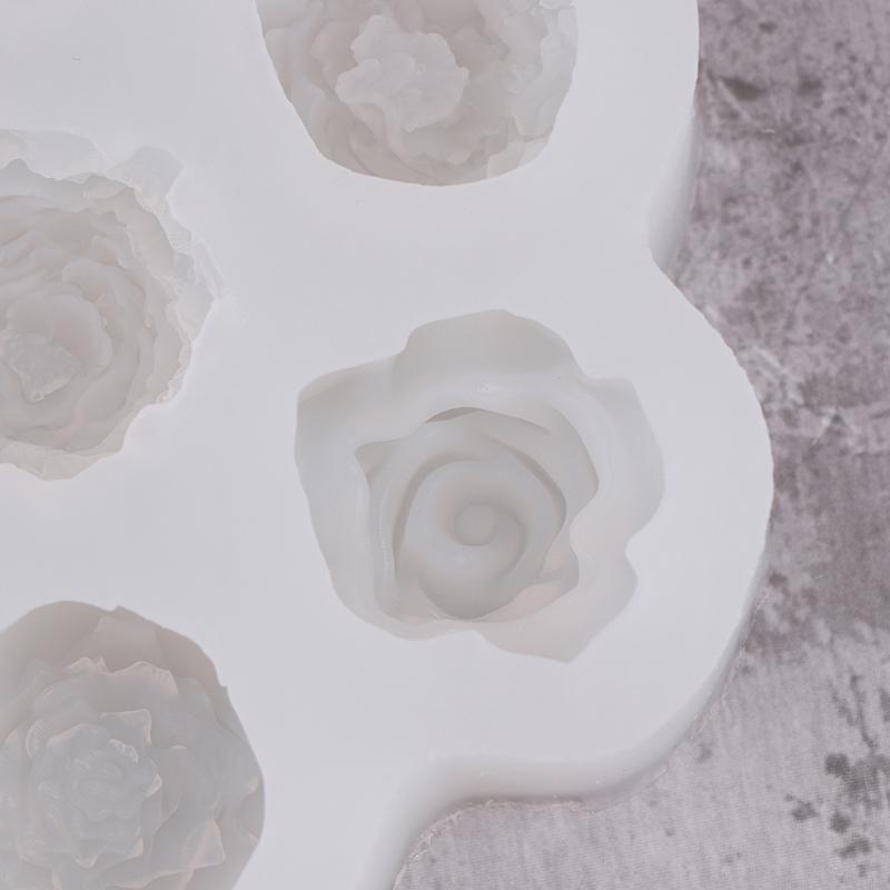 Flower Silicone Molds 3D Rose Peony Chocolate Cake Baking Mold Handmade Candle Soap Gypsum Resin Handicraft Making Tools