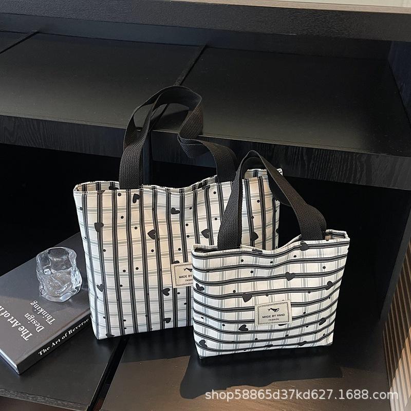 2026 New Large-capacity Canvas Tote Bag Women's Bag Student Class Shoulder Bag Retro Canvas Bag