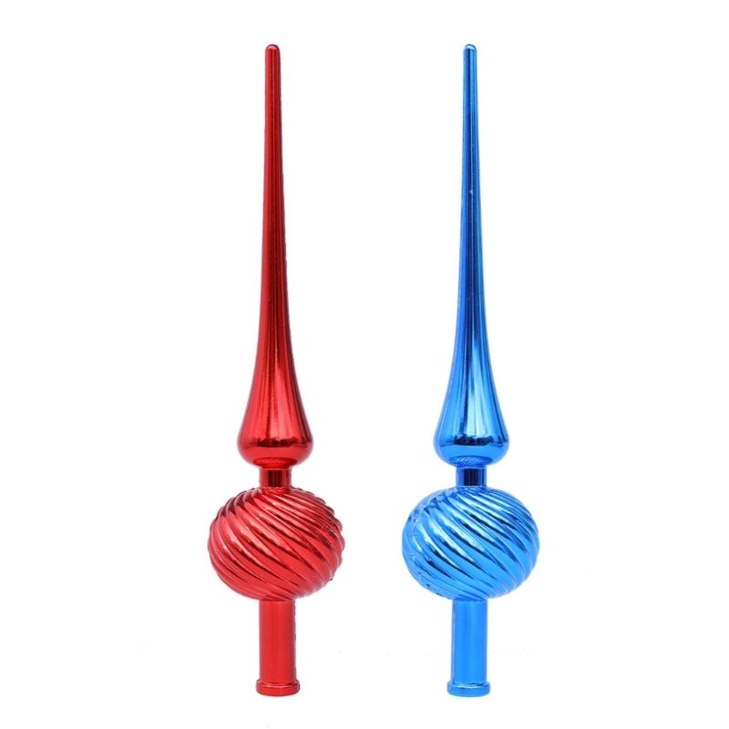 Colorful Electroplated Christmas Tree Top Ornament Light Reflective Plastic Decoration Tree Toppers For Holiday Season