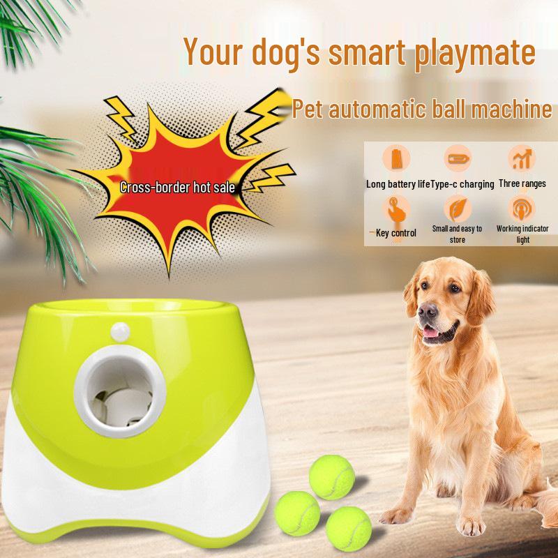 Smart Automatic Dog Ball Launcher - Outdoor Pet Toy Throwing Machine