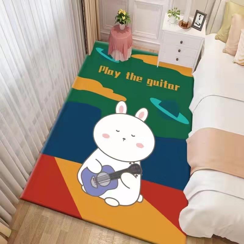 Ins Cartoon Bedroom Full of Bedside Carpet Household Baby Crawling Pad Living Room Children's Room Cute