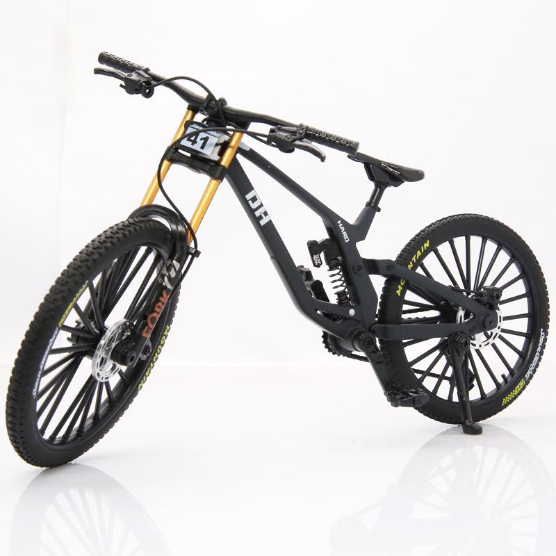 Cross Alloy Bicycle Model - Double Shock Mountain Bike Toy with Variable Speed & Front/Rear Absorbers - Ornament Gift