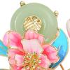 Delicate Women's Peony Brooch Pin with Enamel Finish and Pearls Accent Adds Elegant Charm to Any Stylish Look Styles