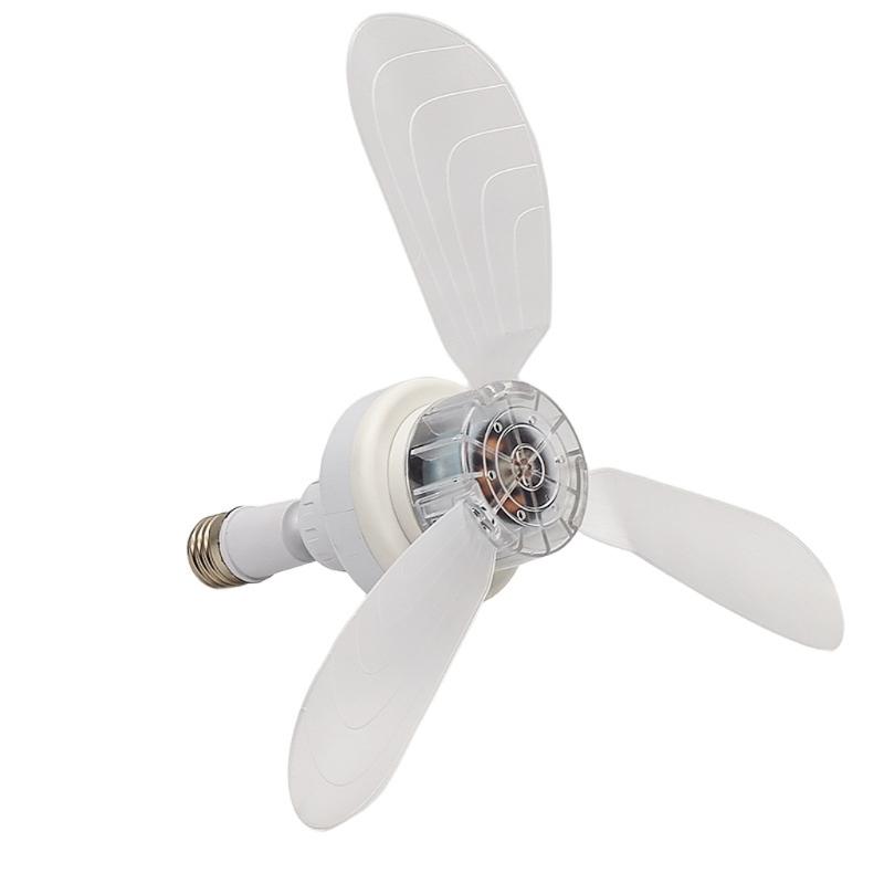 Compact Screw In Ceiling Fan E27 Mount with Adjustable Angle Quiet Operation for Bedroom Kitchen Office Daily