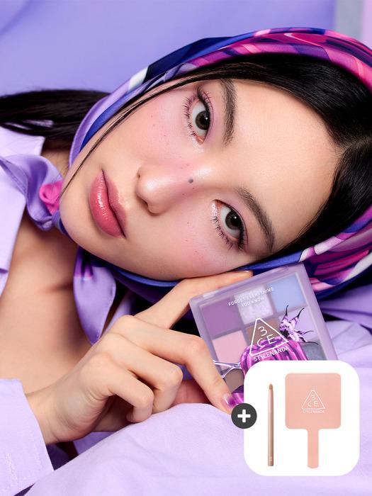 3ce [Scarf Edition] Shine Reflector + Multi Eye Color Palette (Free) Simple Mirror + Pink Point Brush