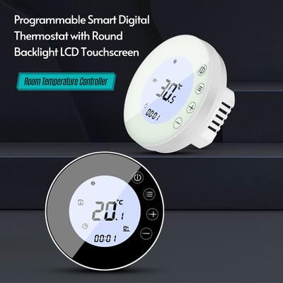 Programmierbarer intelligenter digitaler Thermostat-Raumtemperaturregler mit rundem LCD-Hintergrundbeleuchtung