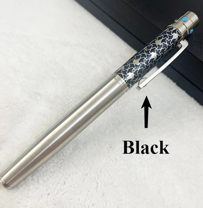 Rollerball Ballpoint Pen Blue Carving With Serial Number Writing Smooth Stationery