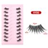 New Middle East cross-border cat eye false eyelashes, eye tail elongated transparent stem eyelashes 10 pairs flat factory