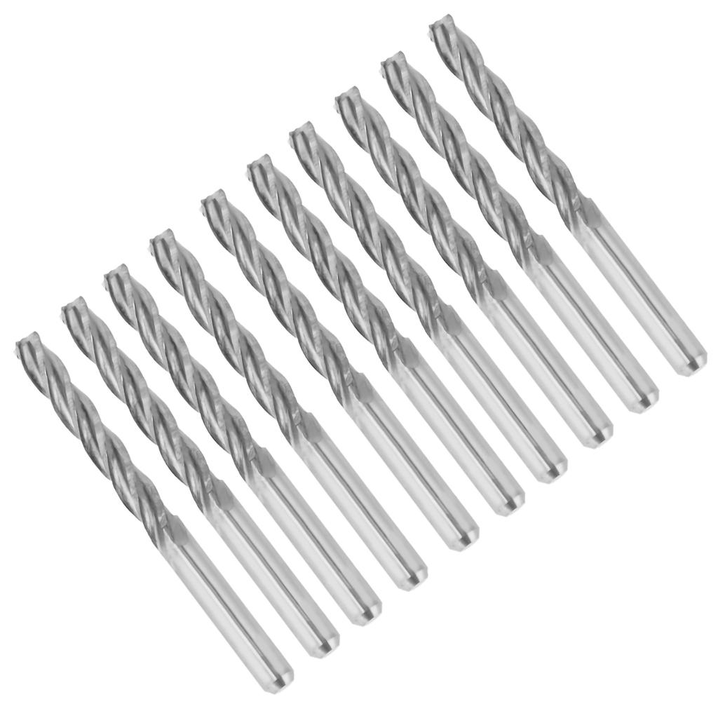10pcs Carbide CNC 4 Flute Spiral Bit End Mill Cutter 3.175 X 22mm