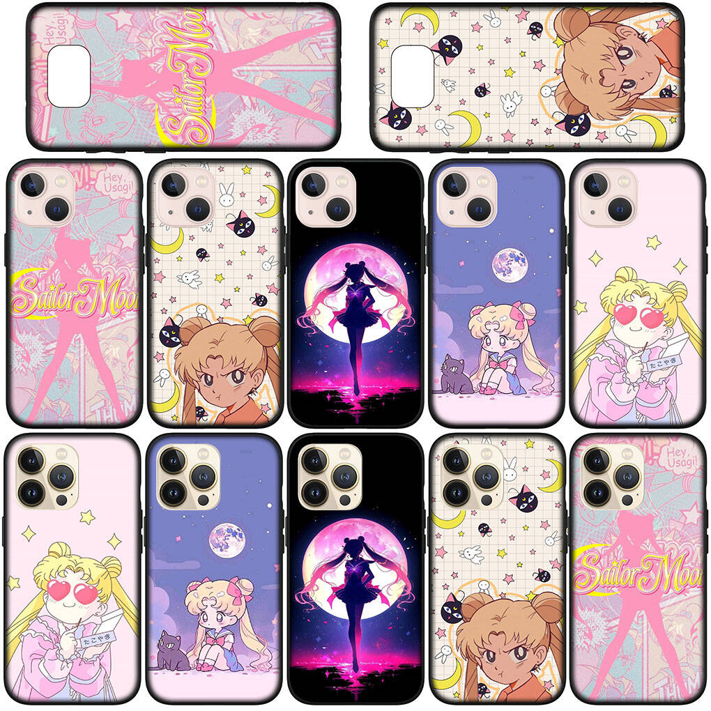 Phone Case for iPhone 17 16 15 Xiaomi Poco F8 F7 X7 M8 C85 C75 C71 Redmi Note 14 13 12 11 Pro Max A3 A4 14C 13C 15C Wallpaper Sailor Moon Girl Cover