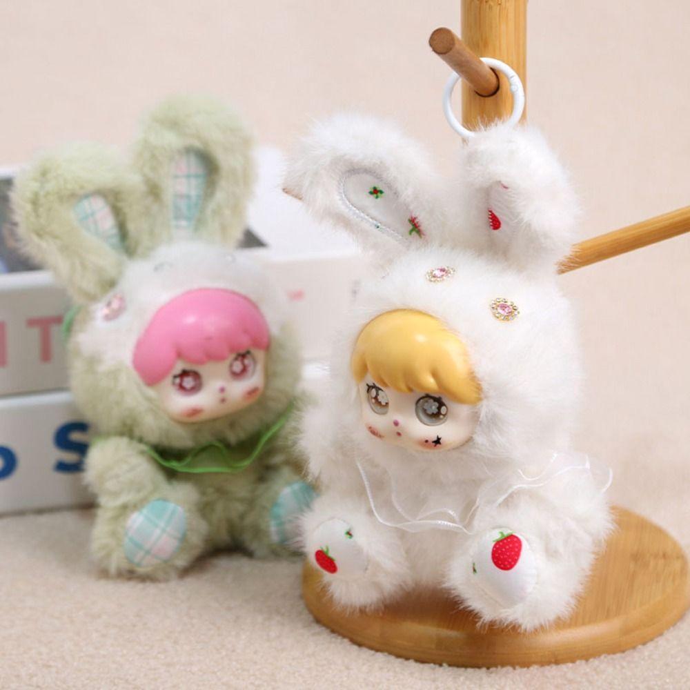 Hangings Decoration Bunny Pendant Bag Charm Vinyl Doll Toy Rabbit Plush Keychain  Jewelry Gift