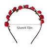 Hot sale ladies rose flower hair bands colorful wedding headwear