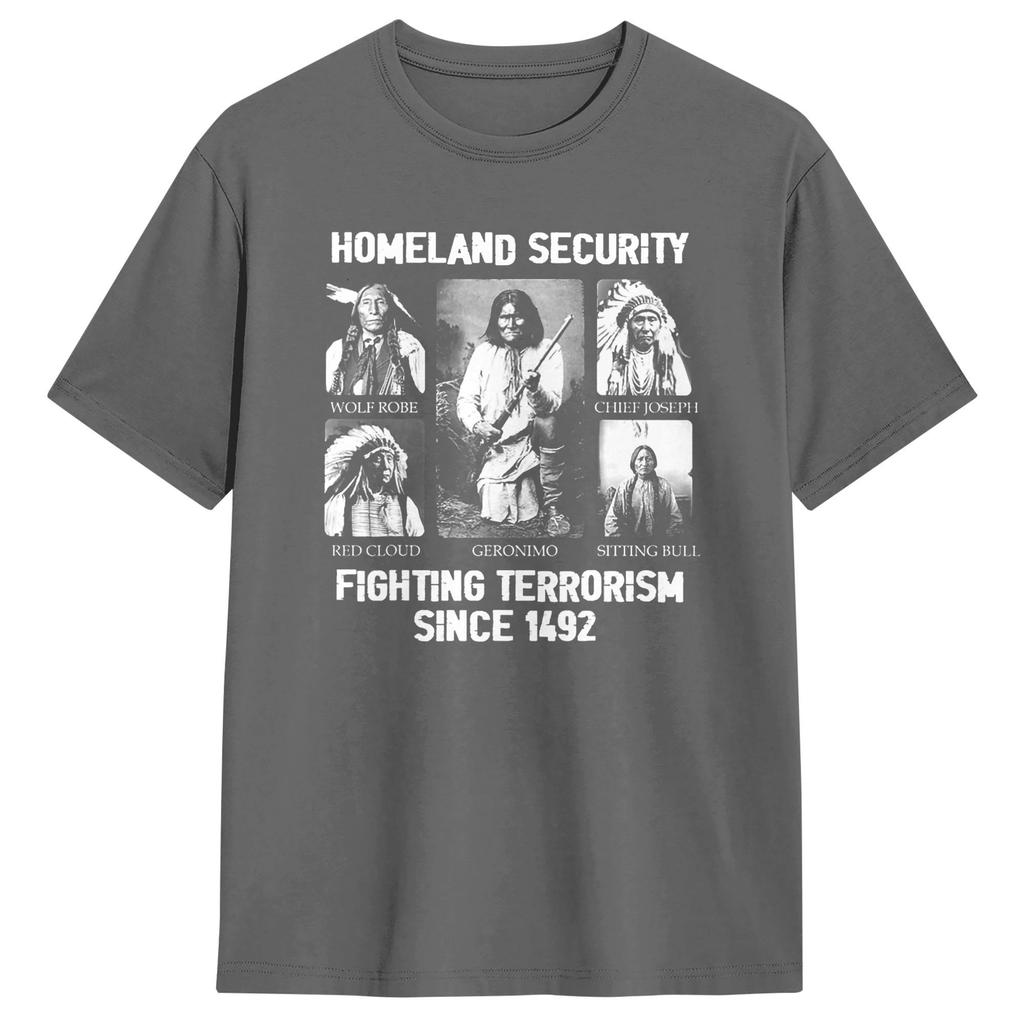 Summer Homeland Security Fighting Terrorism Novelty T Shirts  Cotton Tee Shirt for Unisex Aesthetic Short Sleeve Tops