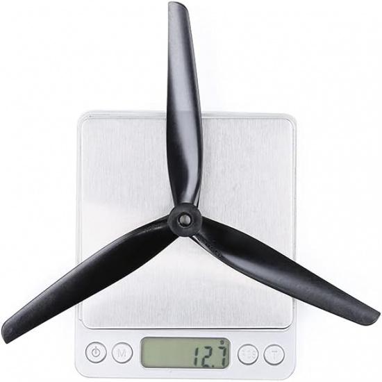 4pcs HQ Macroquad Prop 8X4X3 Tri-Blade Propeller 8 inch CW CCW Propeller Black-Glass Fiber Nylon for RC FPV Drone Quadcopter