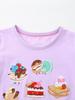 European & American Style Girls' Short-Sleeve Cotton T-shirt: Summer Print Round Neck Top