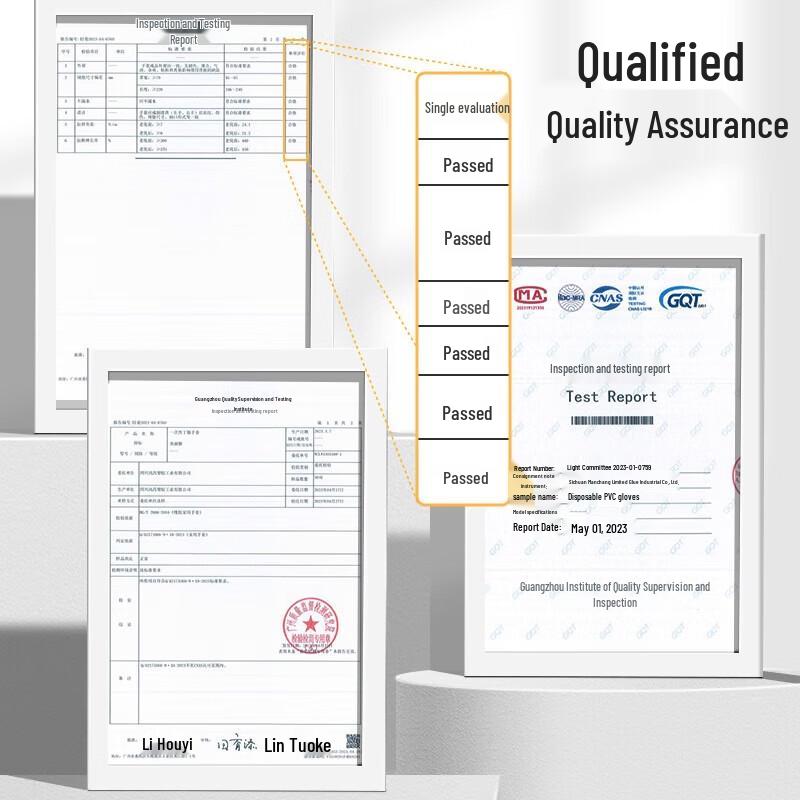 Meiliya Große Einweg-Handschuhe aus lebensmittelechtem PVC (100er-Packung)