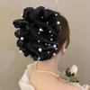 Luxury Starry Sky Rhinestone Bow Hair Clip - Volumizing Shark Clip Accessory