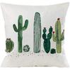 Cactus Pattern Linen Pillowcase, Living Room Sofa Cushion Cover, Home Decoration, Small Fresh Hug Pillowcase 40X40
