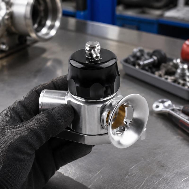 Double Port Turbos Blow Off Valves Metal for Vehicles Turbos Modification, Valves Pack with Trumpet Outlet and Installation Hardwares