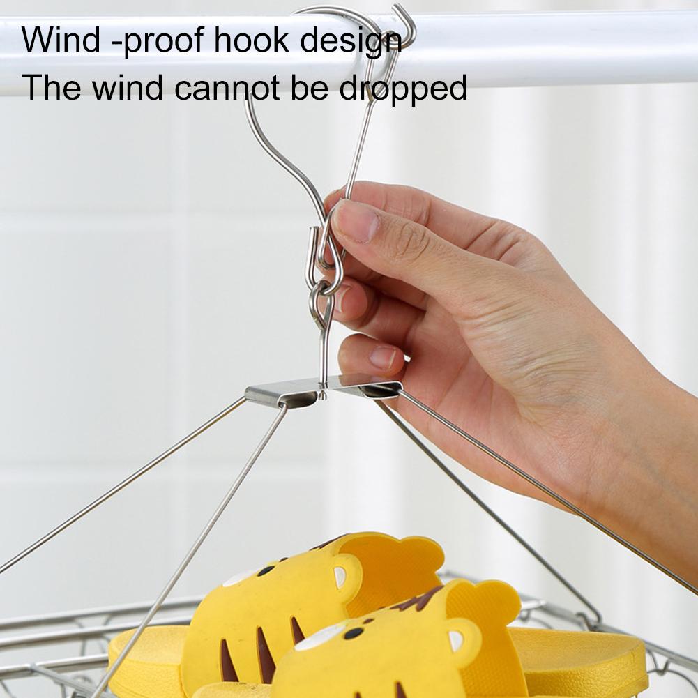 Stainless Steel Windproof Clothespin Laundry Hanger Clothesline Sock Towel Bra Drying Rack Clothes Peg Hook Dryer Sock Rack