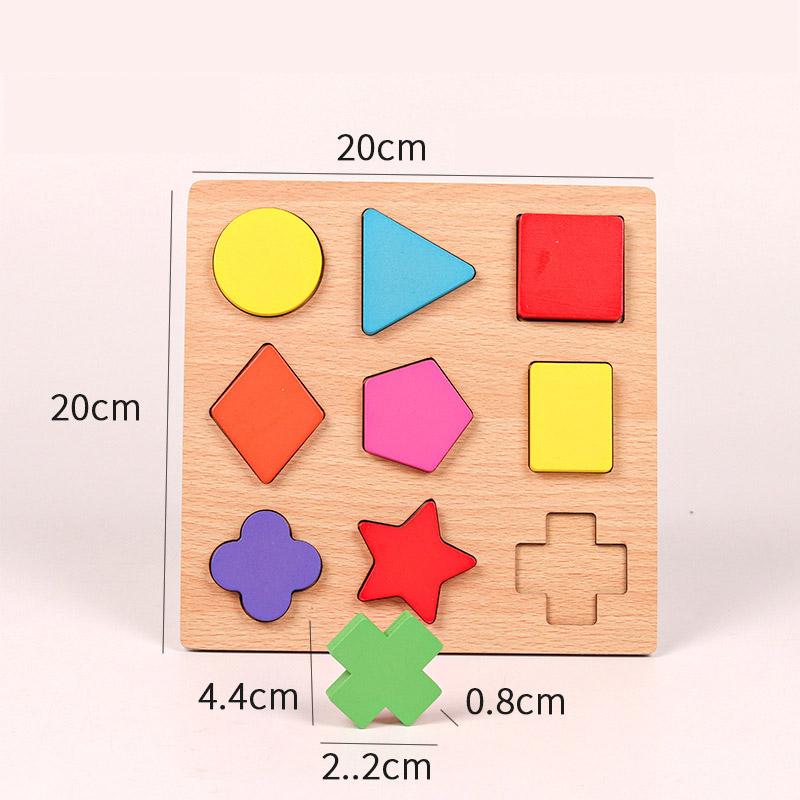 Speelgoed Educatief Montessori Baby Houten Puzzel Speelgoed Geometrisch Alfabet Cijfer Vorm Sorteerder Puzzel Voor Matchen Bordspellen Kinderen