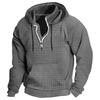 Men's Plaid Stand-Up Collar Zipper Hoodie