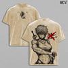 Jujutsu Kaisen Zenin Maki Print Tee Men Women Washed T-shirts Vintage Cotton T Shirt Casual Loose Clothing Harajuku Male Tshirt