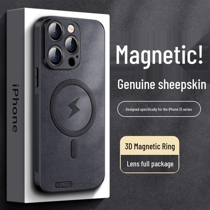 Shangsu Nubuck Leather Anti-Drop iPhone 13 Series Case