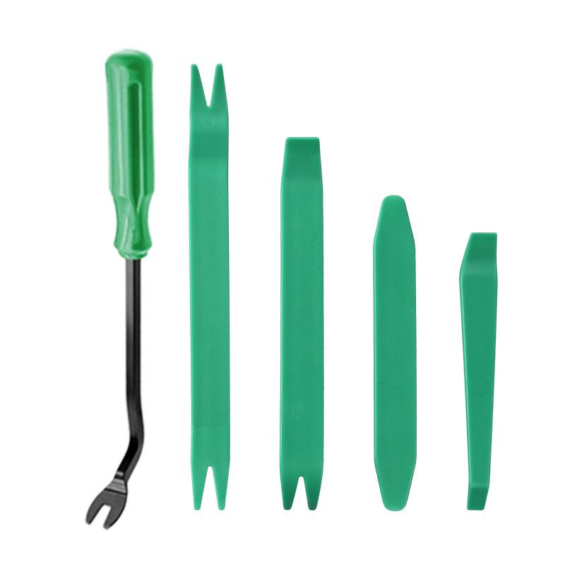 5-Piece Car Audio/Interior Panel Removal Tool Set: 4 Pry Bars & 6-Inch Screwdriver