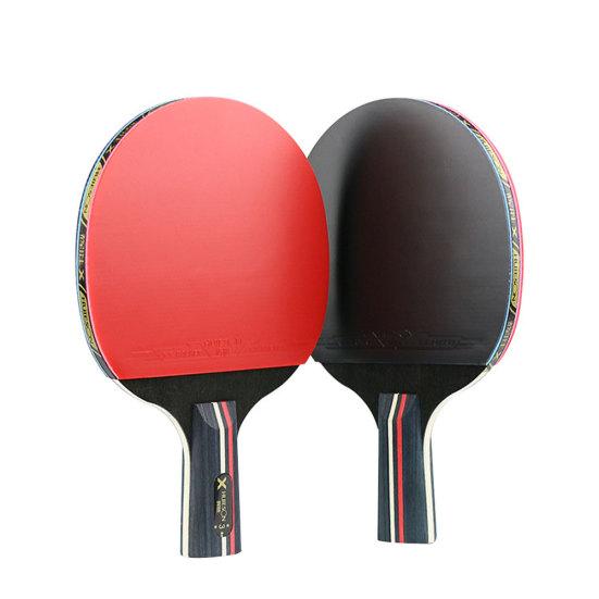 2Pcs Professional Table Tennis Beginner Wood Racket Set Sports Ping Pong Bat