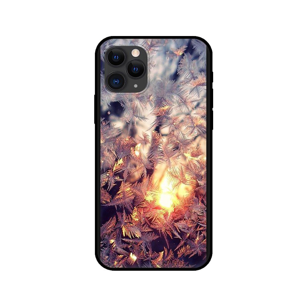 

Черный чехол из ТПУ для iPhone 5 5s se 2020 6 6s 7 8 plus x 10 XR XS 11 12 mini pro MAX задняя крышка Пейзаж Зима Легкий снег iphone 12 mini