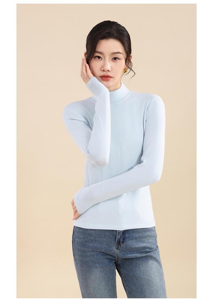 2024 Autumn/Winter Women's High Neck Wool Long Sleeve Slimming Sweater