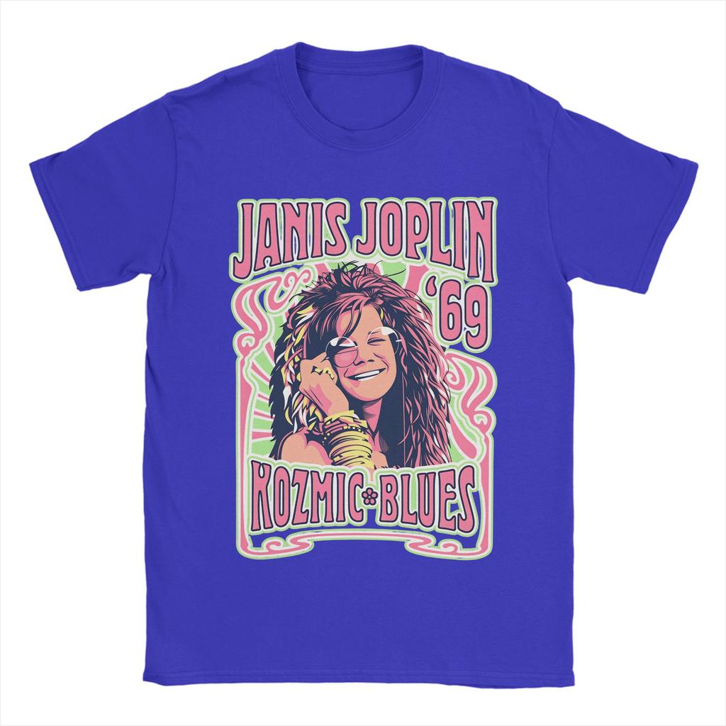 Summer Janis Joplin Live In Concert Fashion TShirts  Cotton Tee Shirt for Couple Y2K Classic Plus Size Short Sleeve Top Tees