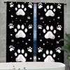 2 Pcs Dog Paw Footprints Print Curtains,suitable for Bedroom,living Room Kitchen Decoration,home Decoration,window Decoration